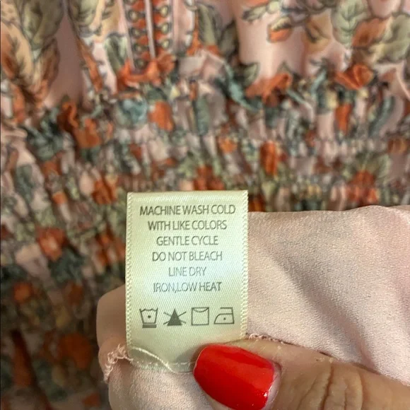 NWT Max Studio Floral Long Sleeve Dress - Pink and Orange in Sz XL - Picture 12 of 14